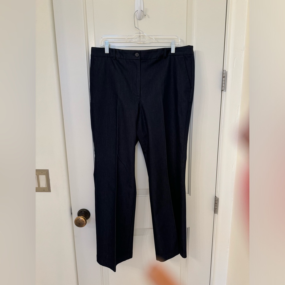 Talbots "Raleigh" denim chambray wide leg trouser slacks size 14